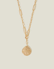 Coin Pendant Link Chain Necklace, , large