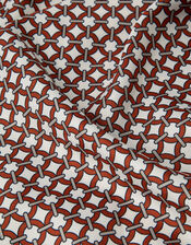 Reversible Tile Print Square Satin Scarf, , large
