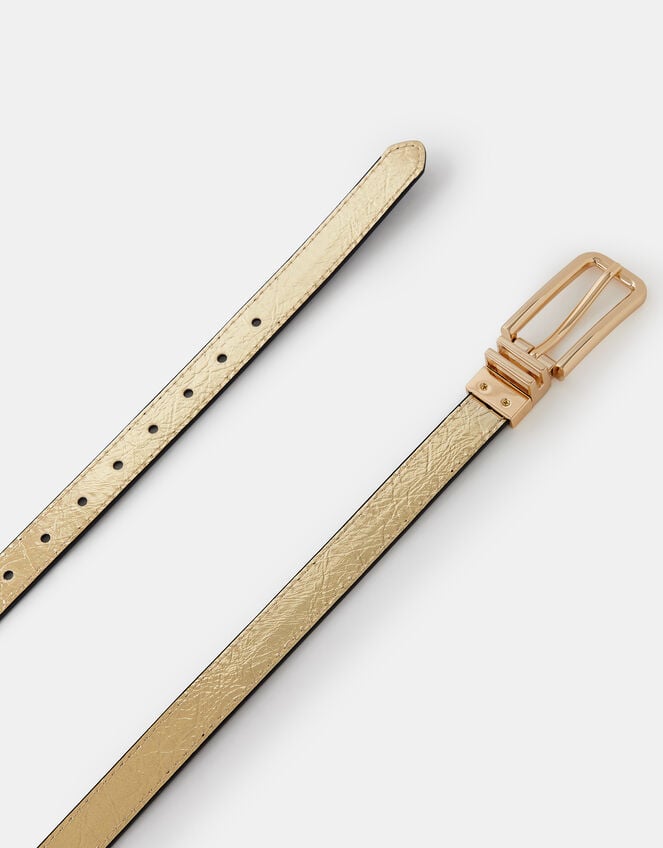 Reversible Metallic Belt, Gold (GOLD), large