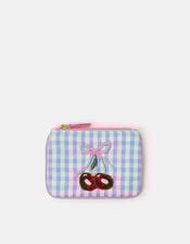 Girls Cherry Gingham Purse, , large