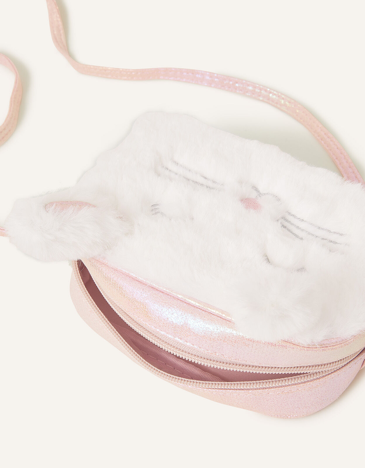 Pink fluffy top bum bag