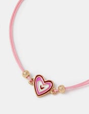 Heart Charm Cord Bracelet, , large