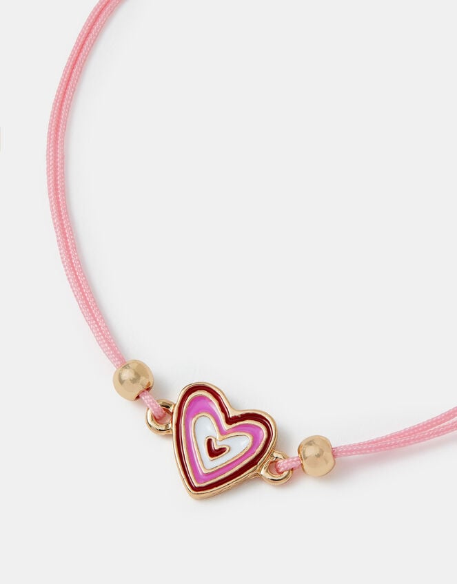 Heart Charm Cord Bracelet, , large