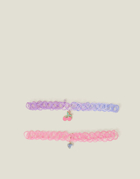 2-Pack Girls Fruit Choker Necklaces, , large