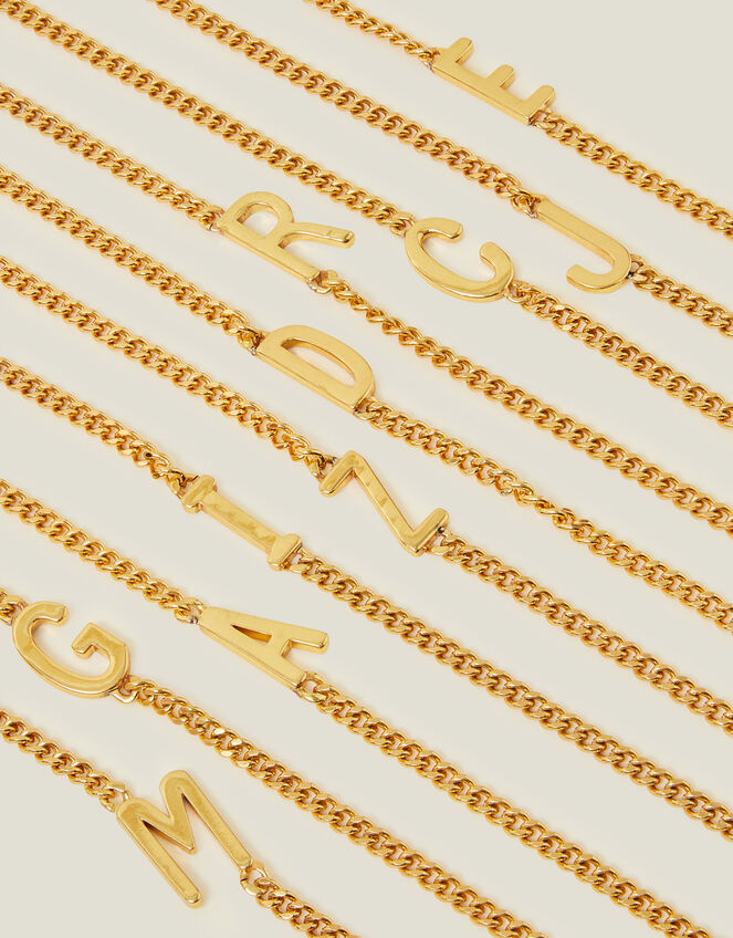 14ct Gold-Plated East West Initial Bracelet, Gold (GOLD), large