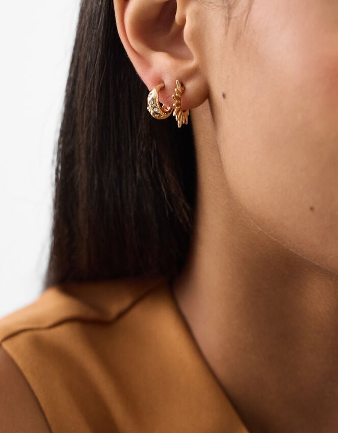 3-Pack Celestial Huggie Hoop Earrings, , large