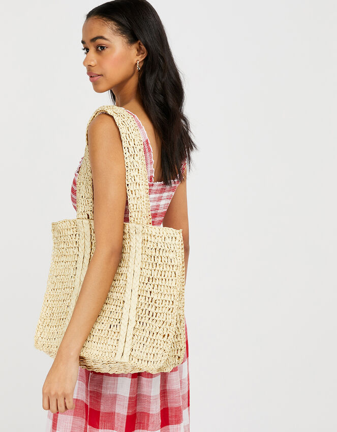 Slouchy Weave Shopper Bag, , large