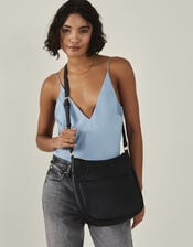 Large Messenger Bag, Black (BLACK), large