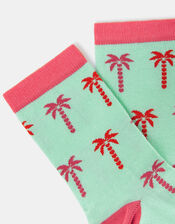 Palm Tree Socks Light Green, , large