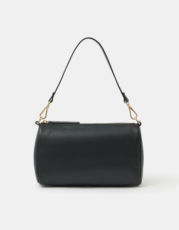 Dual Strap Leather Crossbody Bag, , large