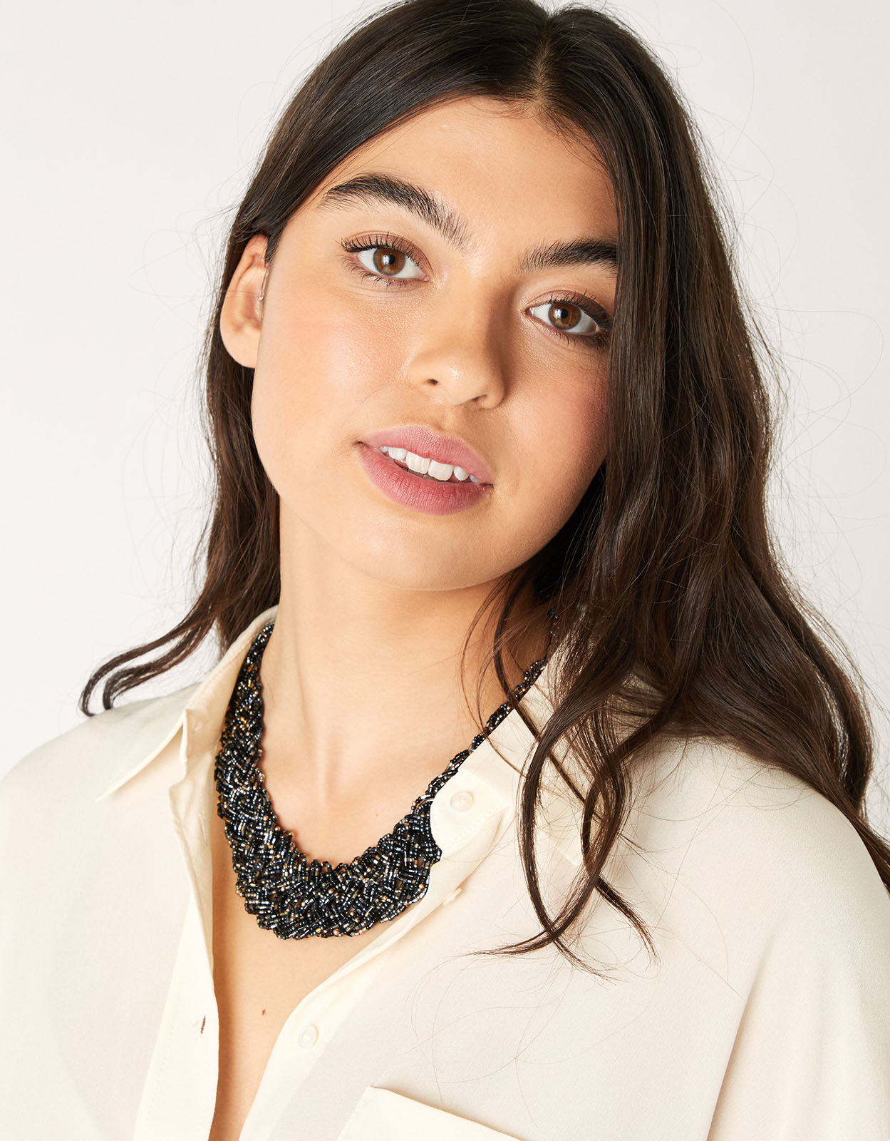 Gemma Beaded Bib Necklace