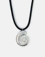 Swirl Pendant Cord Necklace, , large