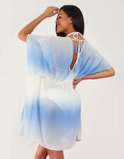 Ombre Pleated Kaftan, Blue (BLUE), large