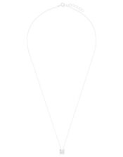 Sterling Silver Sparkle Initial Necklace - M, , large