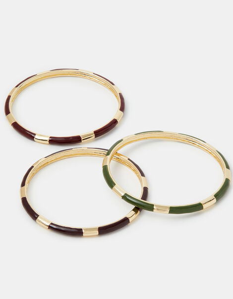3-Pack Enamel Bangles, Multi (DARKS MULTI), large