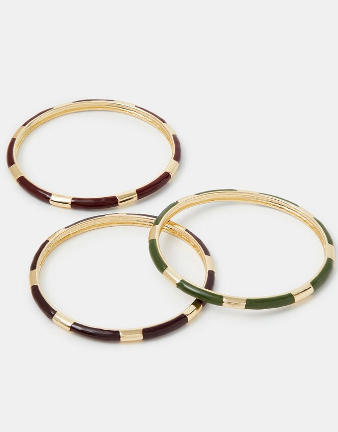 3-Pack Enamel Bangles, Multi (DARKS MULTI), large