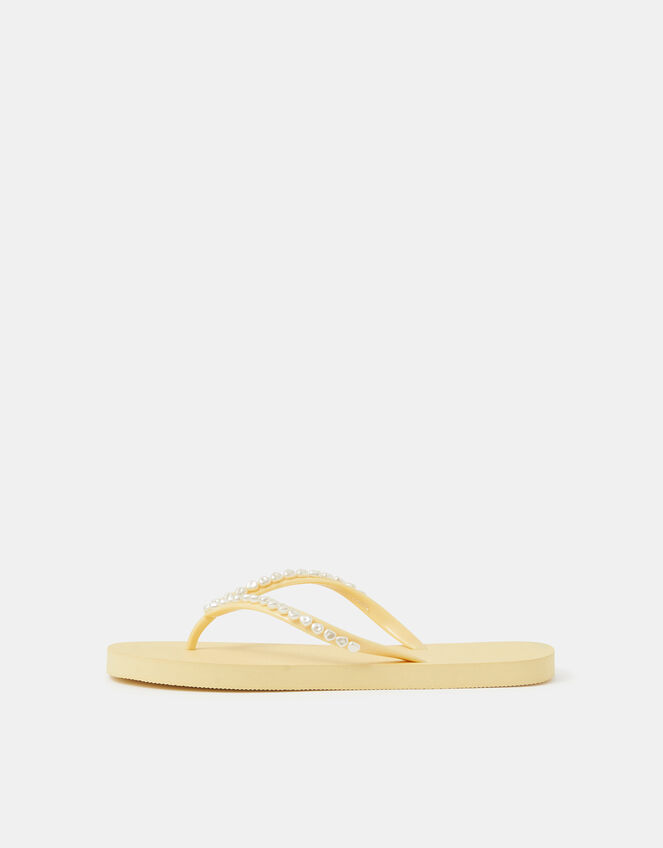 Pearl Flip Flops, Yellow (YELLOW), large