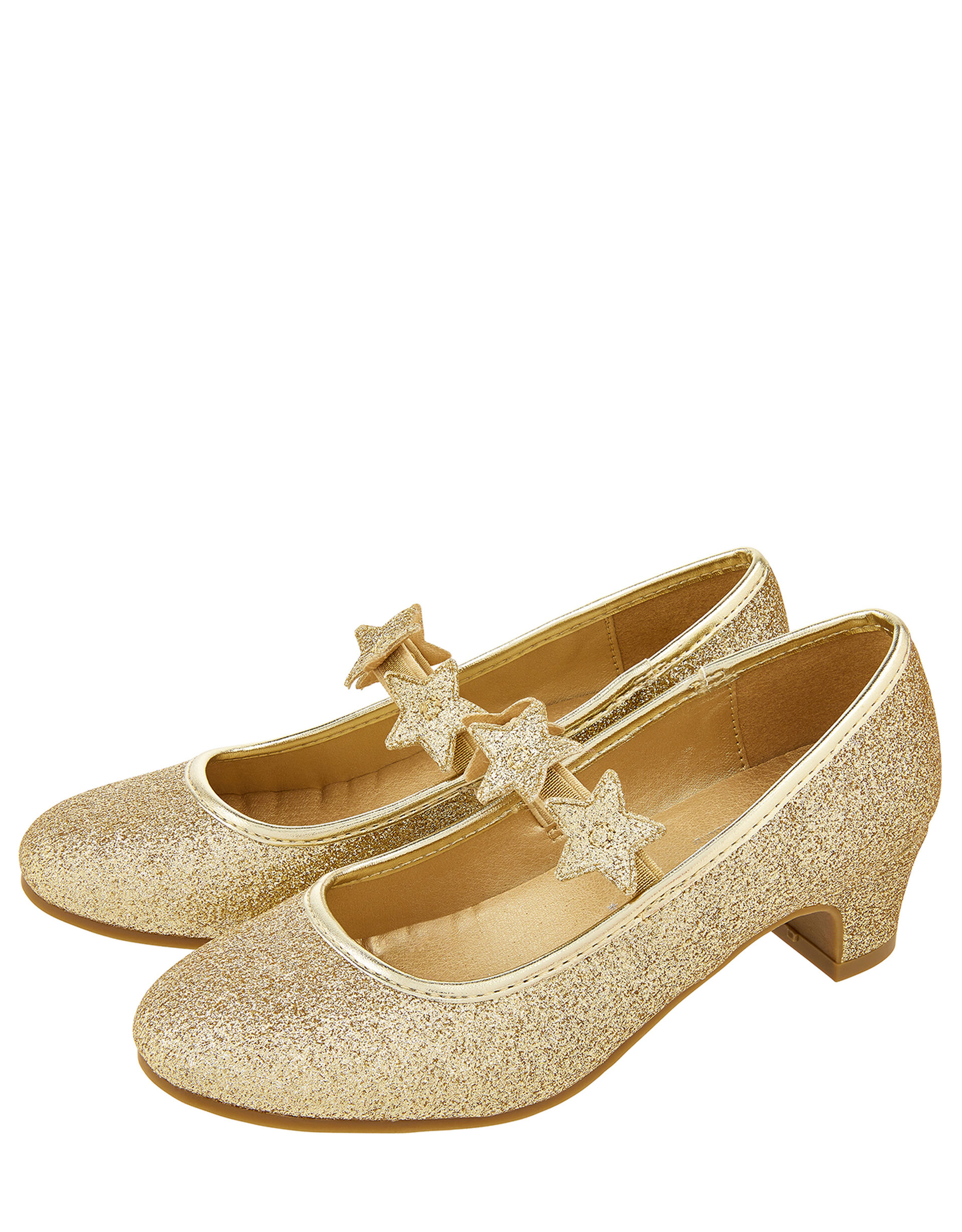 Glitter Star Flamenco Shoes Gold | Girls flat shoes | Accessorize UK