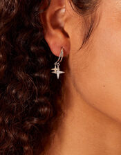 Platinum-Plated Celestial Charm Hoops, , large