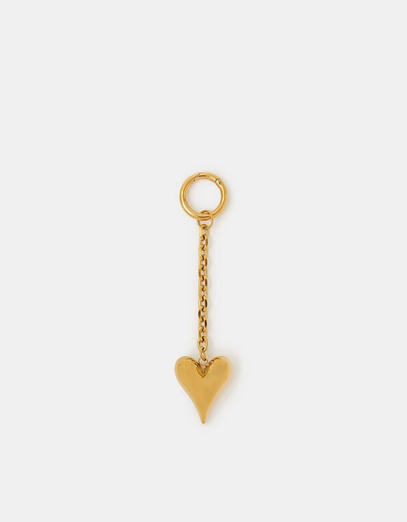 Stainless Steel Heart Bag Charm, , large