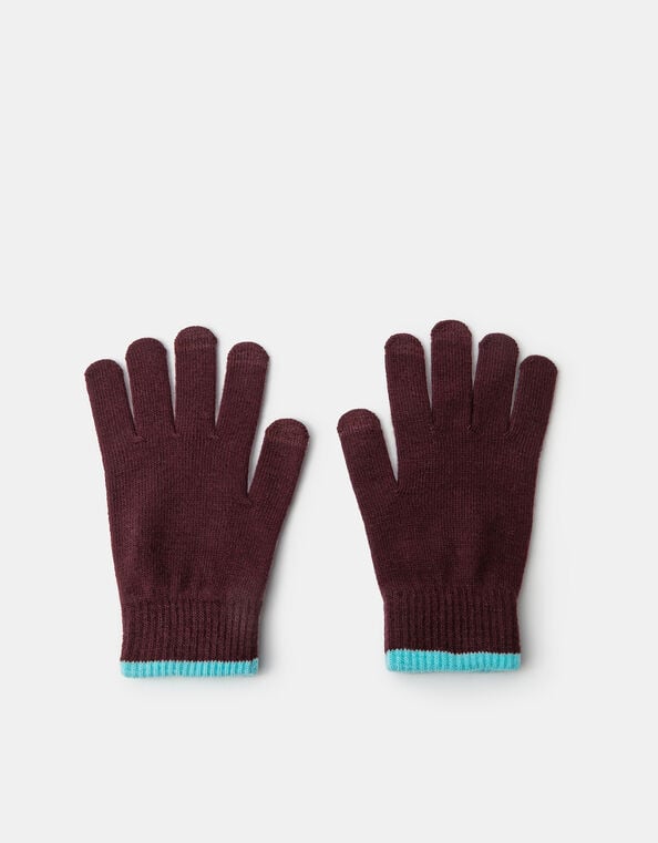 Contrast Edge Touchscreen Gloves, , large