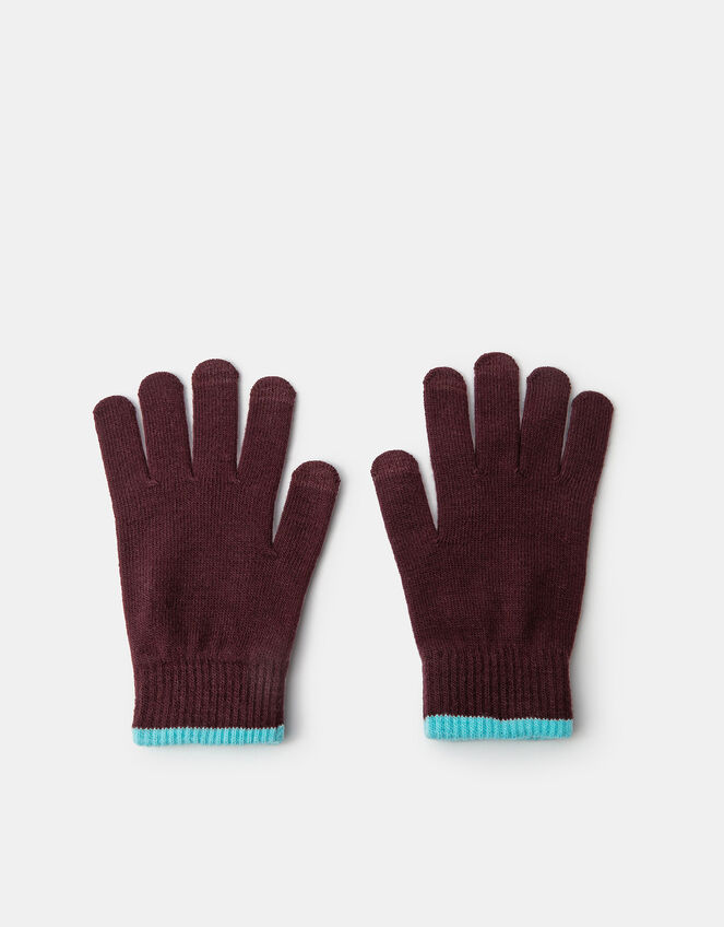 Contrast Edge Touchscreen Gloves, , large