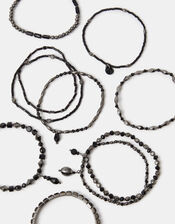 Metallic Bead Stretch Bracelet Multipack, , large