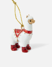 Enamel Llama Christmas Decoration, , large