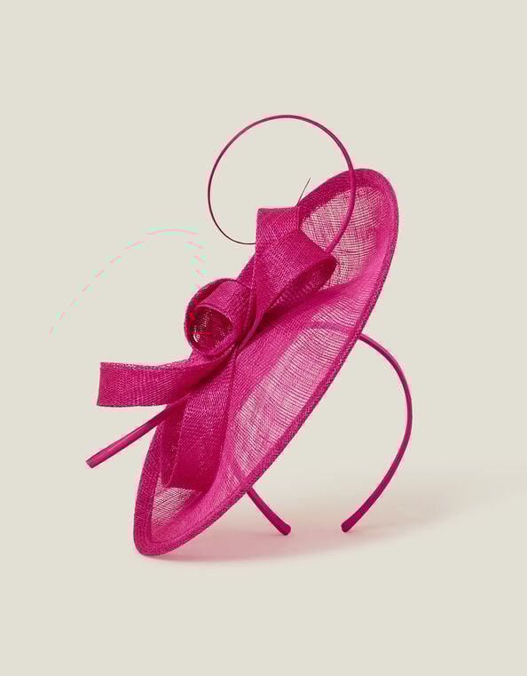 Loop Quil Disc Fascinator, Pink (FUCHSIA), large