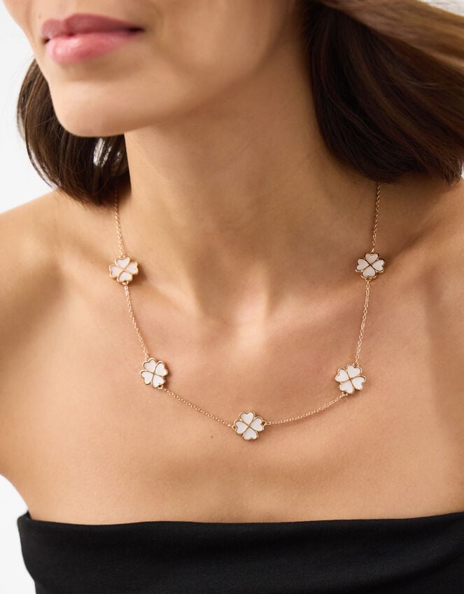 Lucky Clover Station Necklace, , large