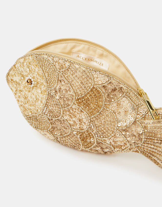 Beaded Fish Pouch, , large