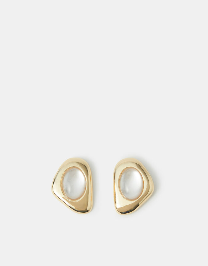 Organic Statement Stud Earrings, , large