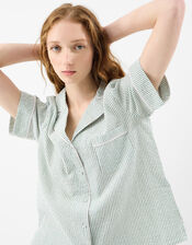 Stripe Cotton Short Pyjamas Set, Green (GREEN), large