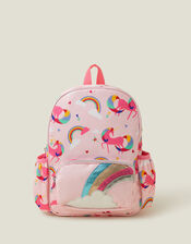 Girls Unicorn Print Backpack, , large