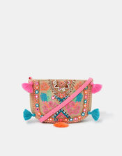 Girls Mirror & Tassel Embellished Bag, , large