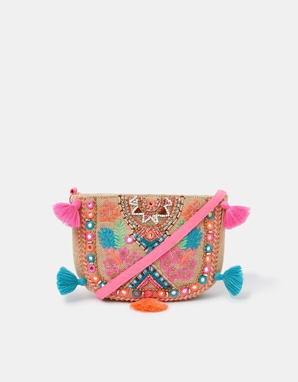 Girls Mirror & Tassel Embellished Bag, , large