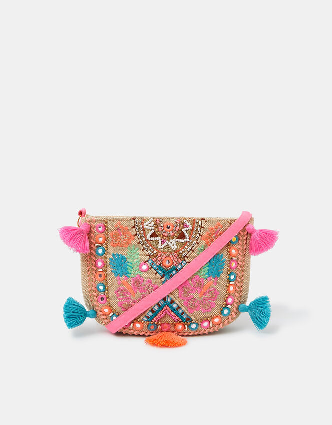Girls Mirror & Tassel Embellished Bag, , large