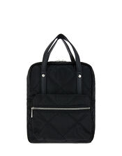 Mini Emmy Vegan Quilted Backpack, Black (BLACK), large