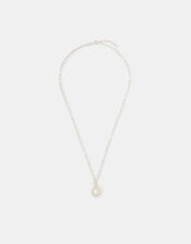 Sterling Silver Pearl Pendant Necklace, , large
