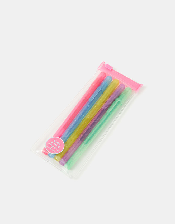 Girls 5-Pack Glitter Gel Pens, , large
