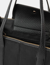 Double Zip Laptop Shoulder Bag, , large