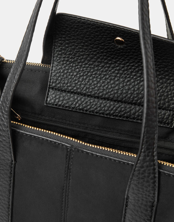 Double Zip Laptop Shoulder Bag, , large