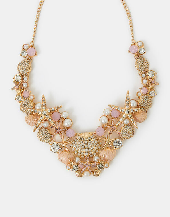 Statement Seashell Necklace, , large