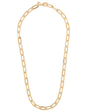 Gold-Plated Large Link Chain Necklace, , large