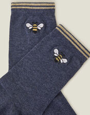 Bee Embroidered Socks, , large