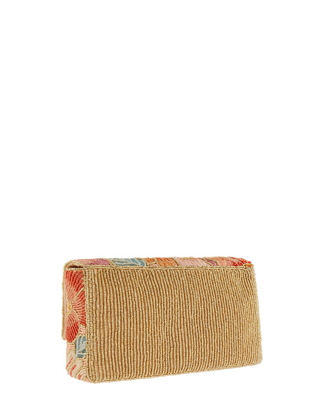 Kimmy Floral Beaded Clutch Bag, , large