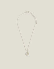 Sterling Silver-Plated Elephant Pendant Necklace, , large