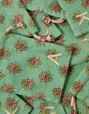 Initial Floral Print Drawstring Bag, Multi (PASTEL MULTI), large