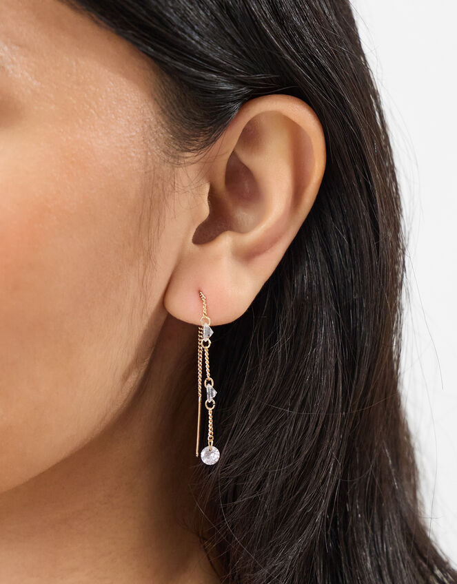 2-Pack Pearl Diamanté Drop Earrings, , large