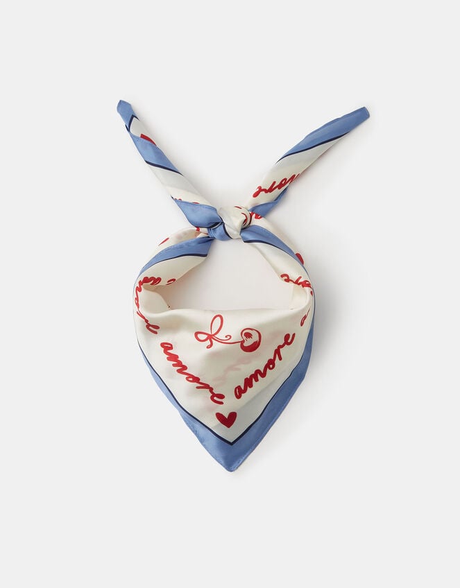 Amore Square Satin Scarf, , large